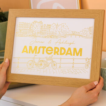 Personalised Amsterdam Foiled Print Wall Art, 4 of 7