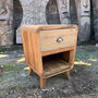 Handcrafted Wooden Bedside Table And Drawer, thumbnail 1 of 3