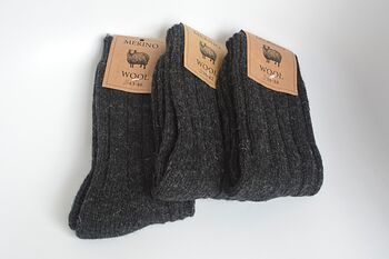 Merino Socks, Soft And Warm, Unisex Socks Very Thick, 3 of 8