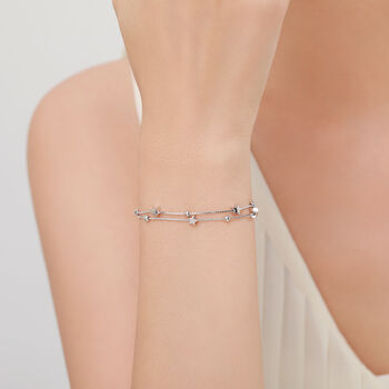 Sterling Silver Little Twinkle Stars Charm Bracelet, 7 of 11