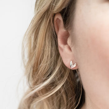 Sterling Silver Love Heart Studs, 4 of 5