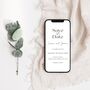 Minimal Digital Wedding Evite Or Printable Invitation, thumbnail 4 of 4