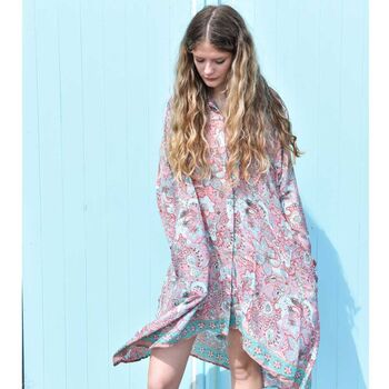 'Esme' Buttoned Paisley Shirt Dress, 5 of 9