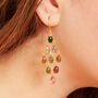 Tourmaline Gold Plated Silver Drop Earrings, thumbnail 2 of 9