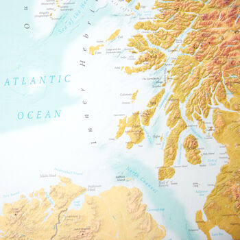 Map Of Scotland Topographic Terrain, 5 of 8