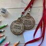 Personalised Outstanding Teacher Medal Thank You Gift, thumbnail 3 of 5