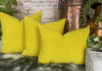Sunshine Yellow Velvet Cushion, 11 of 12