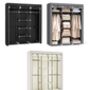 Canvas Wardrobe Folding Fabric Closet Rack, thumbnail 9 of 9