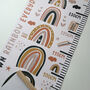 Personalised Tan Neutral Rainbows Height Chart, thumbnail 2 of 4