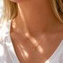 Thread Through Birthstone And Initial Necklace, thumbnail 2 of 7
