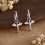 Sterling Silver Tiny Dragon Huggie Hoop Earrings, thumbnail 1 of 11