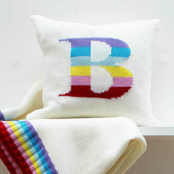 Monogram Rainbow Cushion, 4 of 5