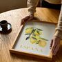 Spanish Lemon Art Print Poster, Spain, Fruit, Hand Drawn, thumbnail 1 of 4
