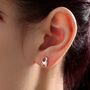 Baby Robin Bird Stud Earrings In Sterling Silver, thumbnail 6 of 12
