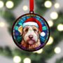 Lakeland Terrier In Santa Hat Suncatcher Decoration, thumbnail 3 of 5
