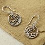 Sterling Silver Wild Waves Dangly Earrings, thumbnail 4 of 5