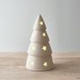 Ceramic LED Medium Christmas Tree With Stars Decoration, thumbnail 1 of 3