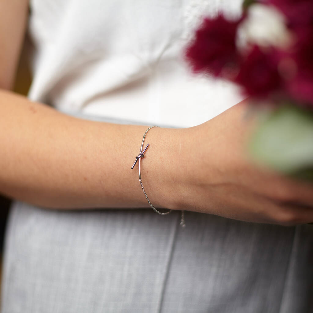 Sterling Silver Knot Of Friendship Bracelet By My Posh Shop