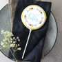 Blue And Yellow Happy Easter Lollipop, thumbnail 1 of 3