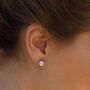 Grey Freshwater Pearl Sterling Silver Stud Earrings, thumbnail 7 of 11