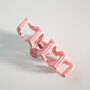 Pink Zigzag Wavy Claw Hair Clip, thumbnail 3 of 4