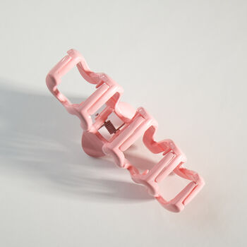 Pink Zigzag Wavy Claw Hair Clip, 3 of 4