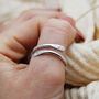 Adjustable Personalised Initals Hug Ring Silver Or Gold, thumbnail 1 of 8