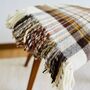 Pure Wool Blanket – Tartan Brown, thumbnail 5 of 5
