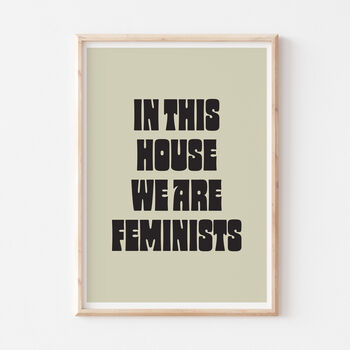 Retro 70s In This House We Are Feminists Print, 4 of 6