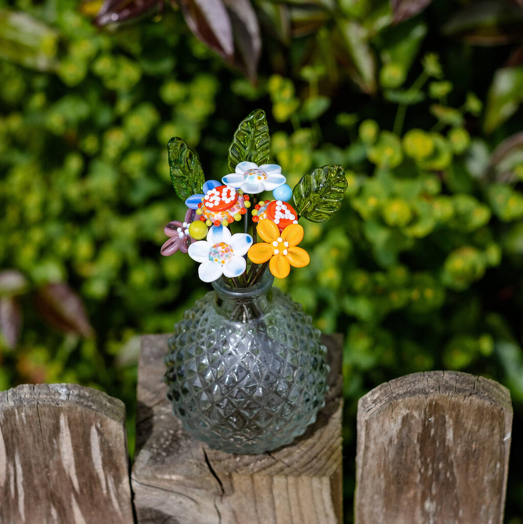 Personalised Birthday Glass Flower Vase By The Glass Florist
