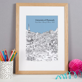 Personalised Plymouth Graduation Gift Print, 4 of 9