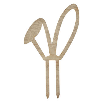 Cake Topper Bunny Ears Wooden, 3 of 3