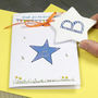 Card With Personalised Stripy Letter Decoration, thumbnail 1 of 2
