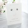 Flower Girl Sterling Silver Flower Petal Stud Earrings, thumbnail 1 of 6