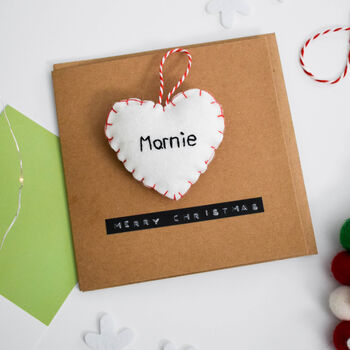 Personalised Christmas Card And Tree Decoration, 2 of 2