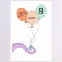 Personalised Dinosaur Balloons Birthday Card, thumbnail 5 of 8