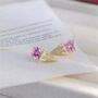 Monaco D’or Gold Love Crystal Ice Cream Gift Stud Earrings, thumbnail 2 of 4