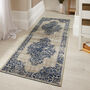 Saville Easy Care Rug Grey/Blue, thumbnail 2 of 6