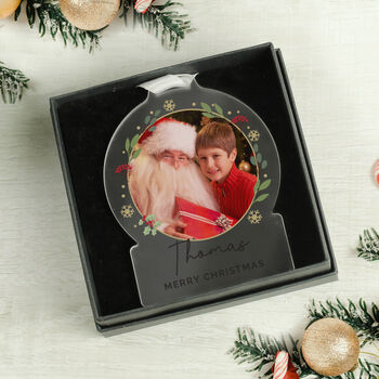 Personalised Photo Upload Christmas Tree Decoration, 3 of 5