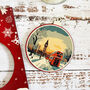 Personalised Red London Christmas Keepsake Card And Bauble Set, thumbnail 3 of 5