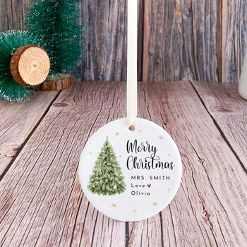 Custom Christmas Ornament Gift For Teacher, 6 of 7