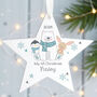 Personalised Polar Bear Christmas Star Ornament, thumbnail 1 of 3