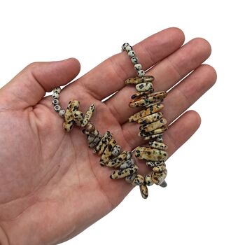 Dalmatian Gemstone Beaded Necklace, 3 of 5