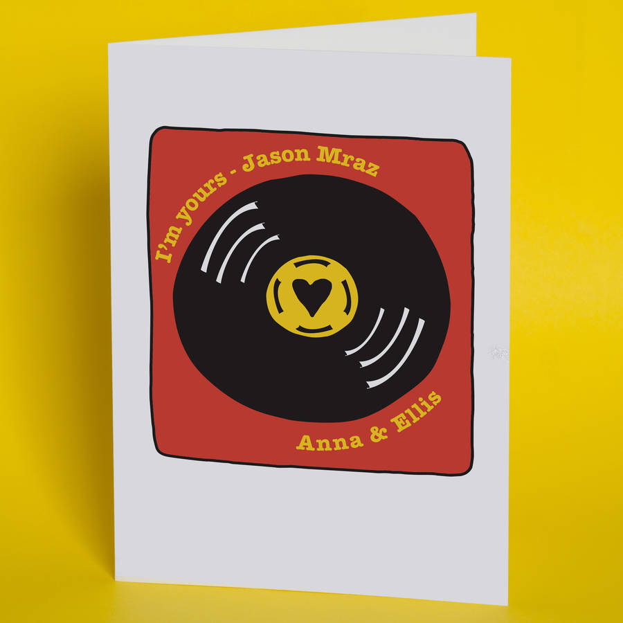 Personalised Vinyl Record Valentine Card By So Close ...