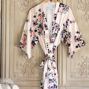 Blush Satin Kimono, 5 of 10