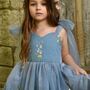 Enchanted Angel Fairy Flower Girl Dress Dusty Blue, thumbnail 3 of 11