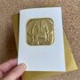 Handmade Personalised Gemini Twins Gold Birthday Card, thumbnail 1 of 4