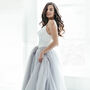 Grey Maxi Skirt Tulle Bridal Skirt, thumbnail 2 of 12