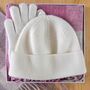 Ladies Wool Scarf, Gloves, Hat Personalised Gift Box Set, thumbnail 2 of 8