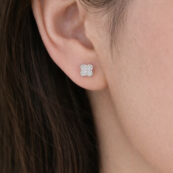 Sparkly Clover Earrings, 2 of 5
